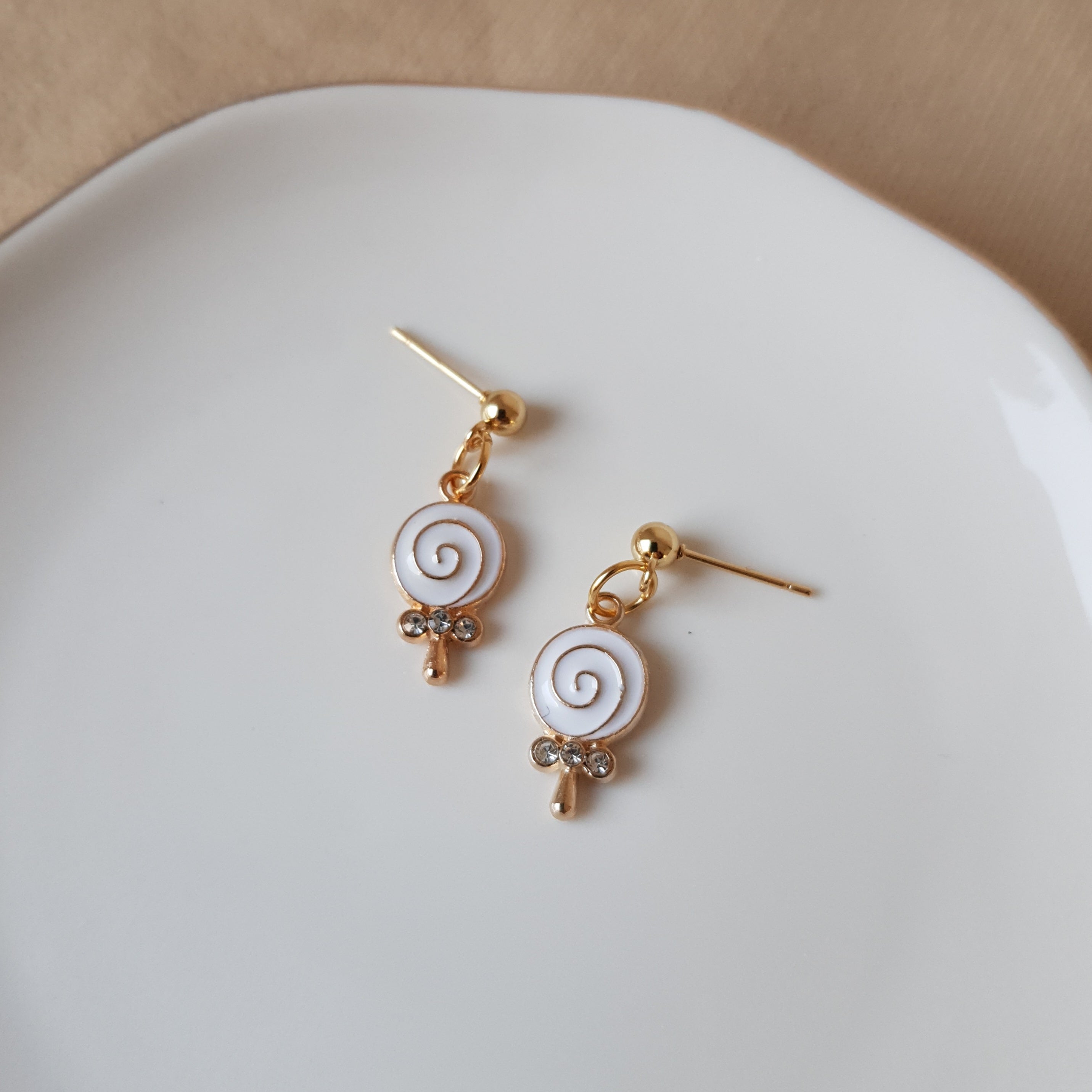 Lollipop dangle earrings