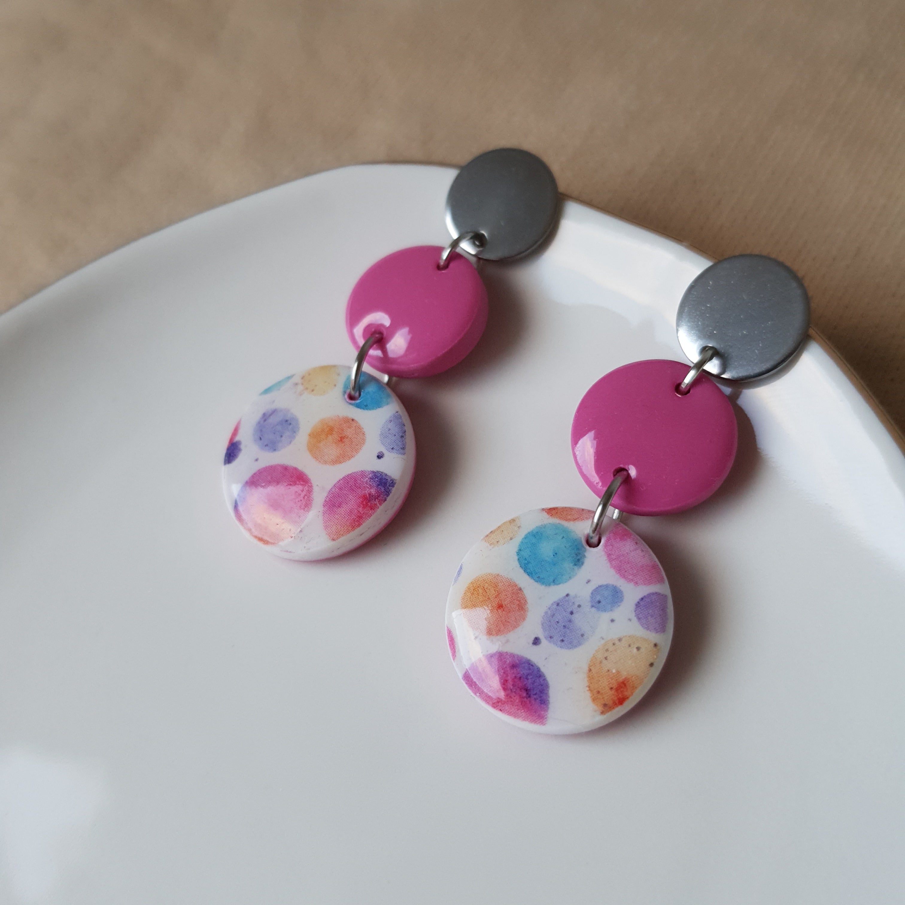 Bubbly dangle earrings