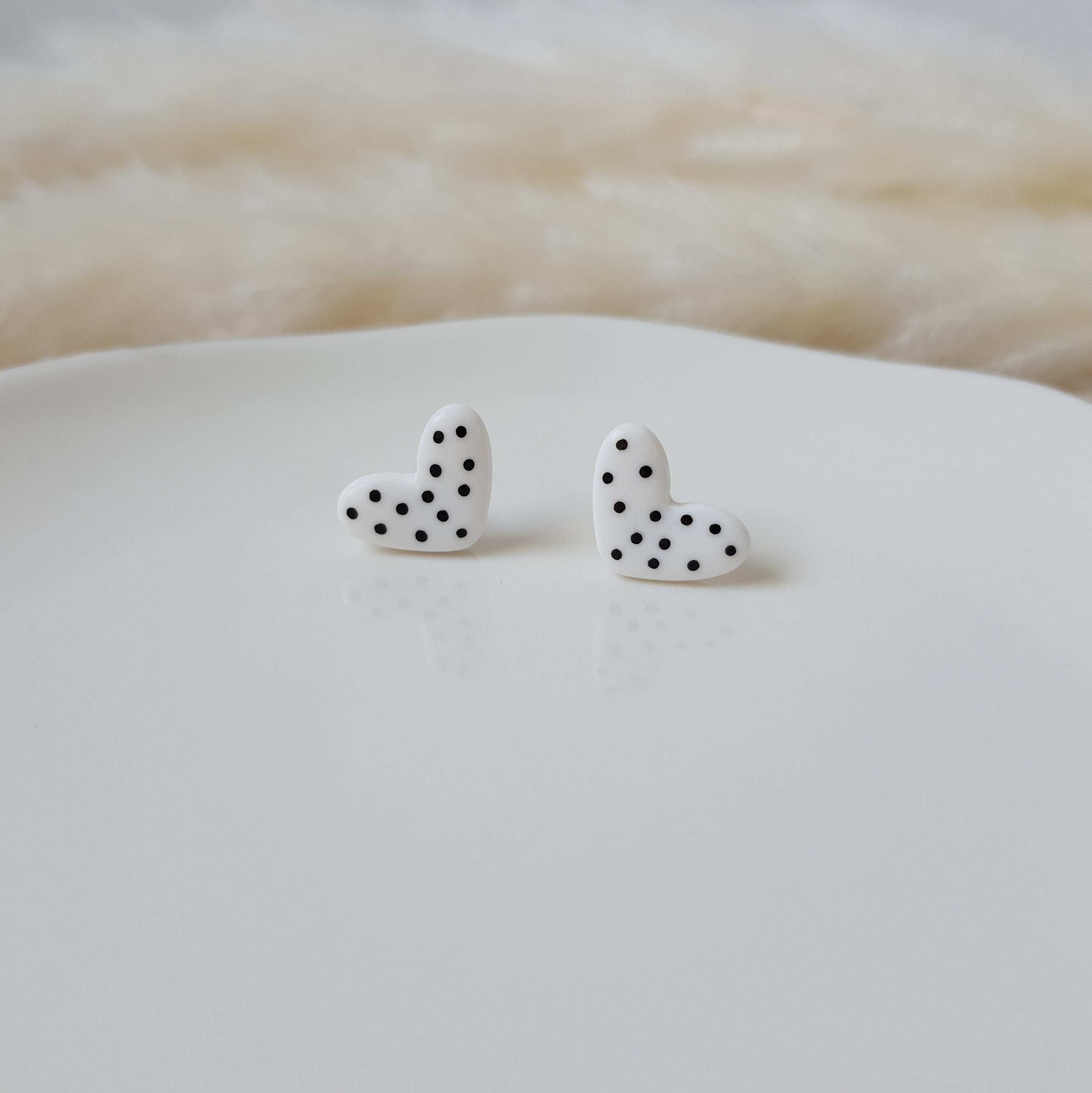 White spotted hearts