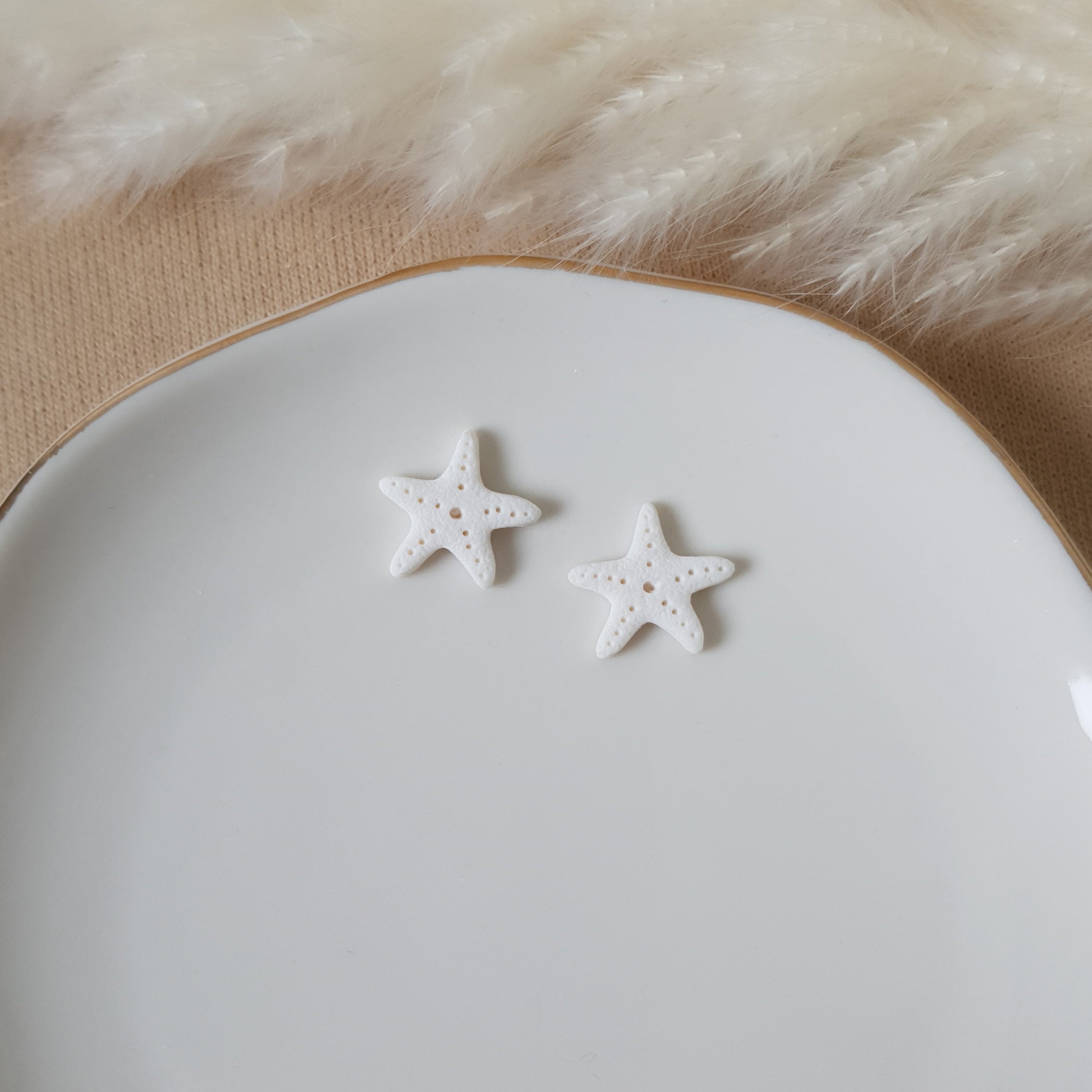 White sea star studs