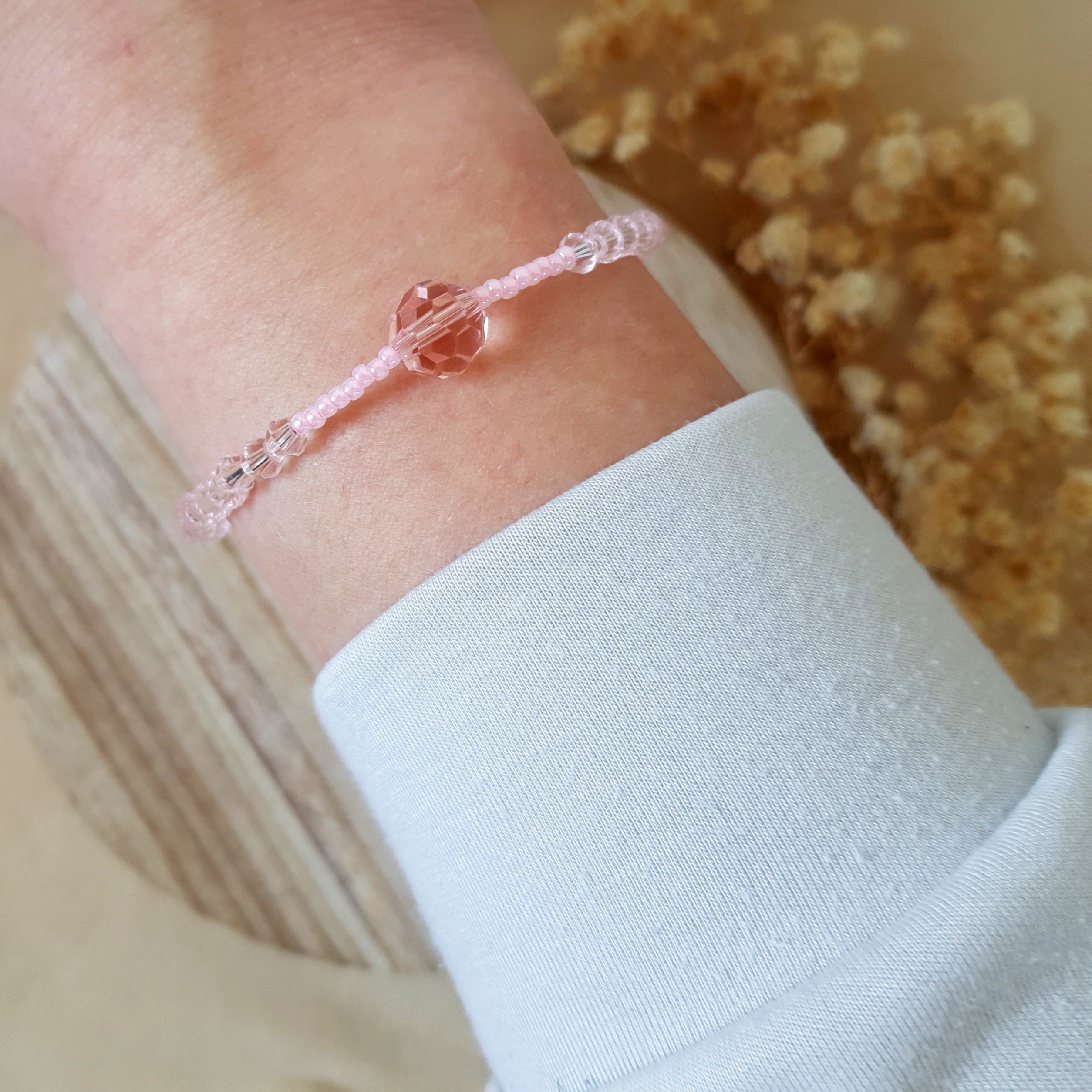 Pink mini crystal bracelet