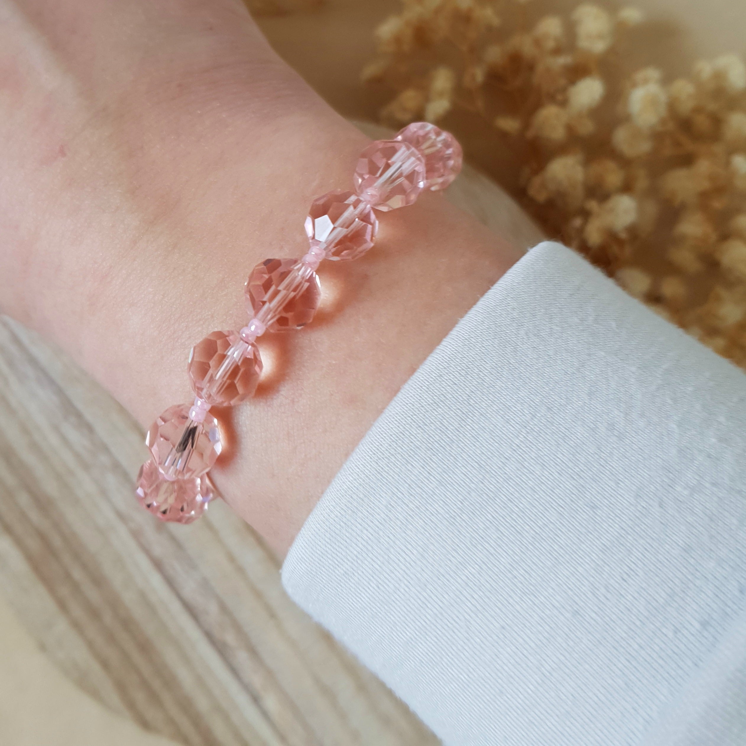 Pink crystal bracelet