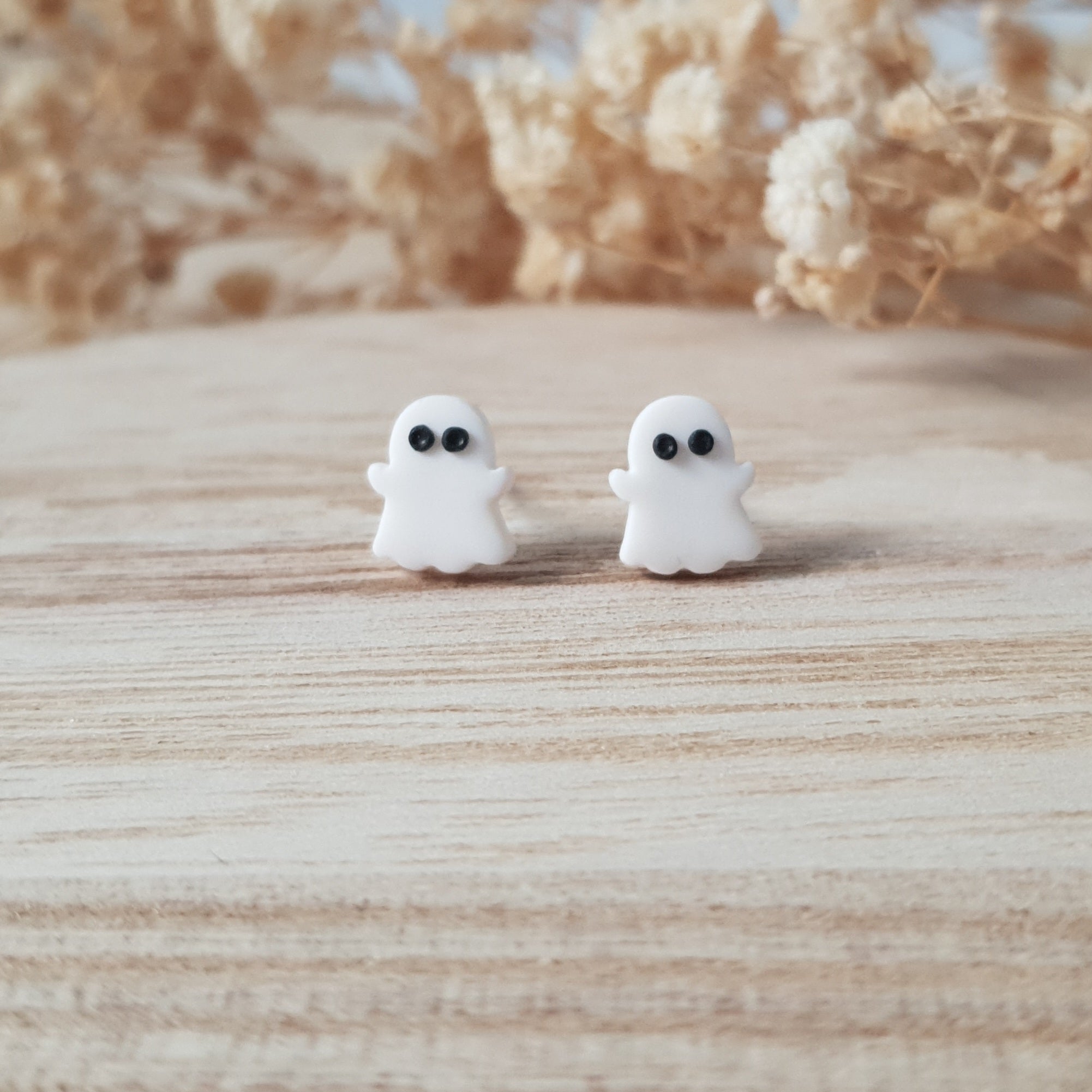 Ghost stud earrings